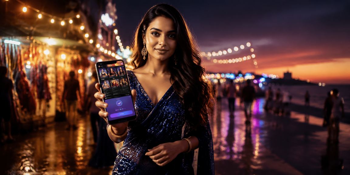 Night market in Chennai with mobile payments used for sports betting